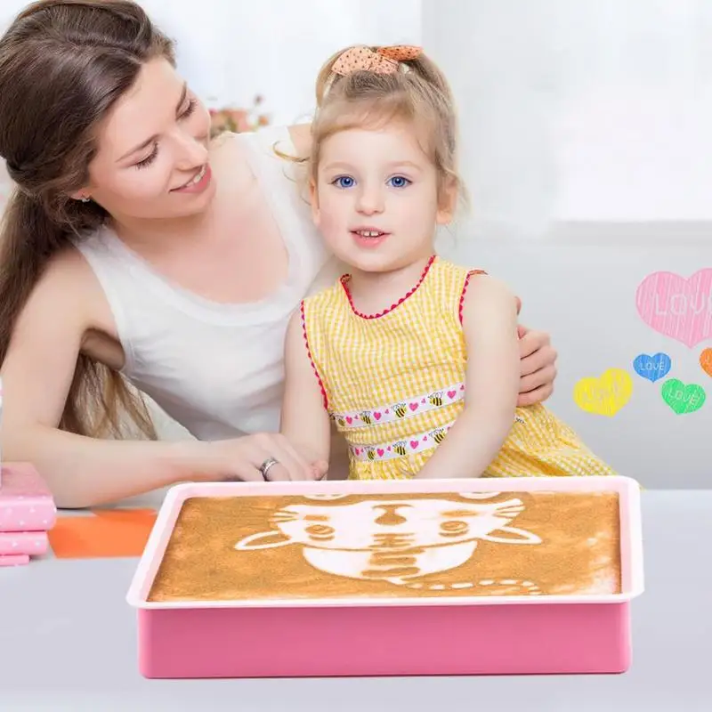 Sand Painting Table LED Tabletop Lightbox Light Board For Kids Sand Art Tabletop Lightbox Kinetic Art For Girls And Boys As