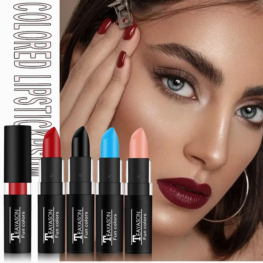 TEAYASON 12 Color Waterproof Lasting Sexy Red Lipstick Matte Lipstick Cosmetics Lip Gloss Waterproof Long-lasting