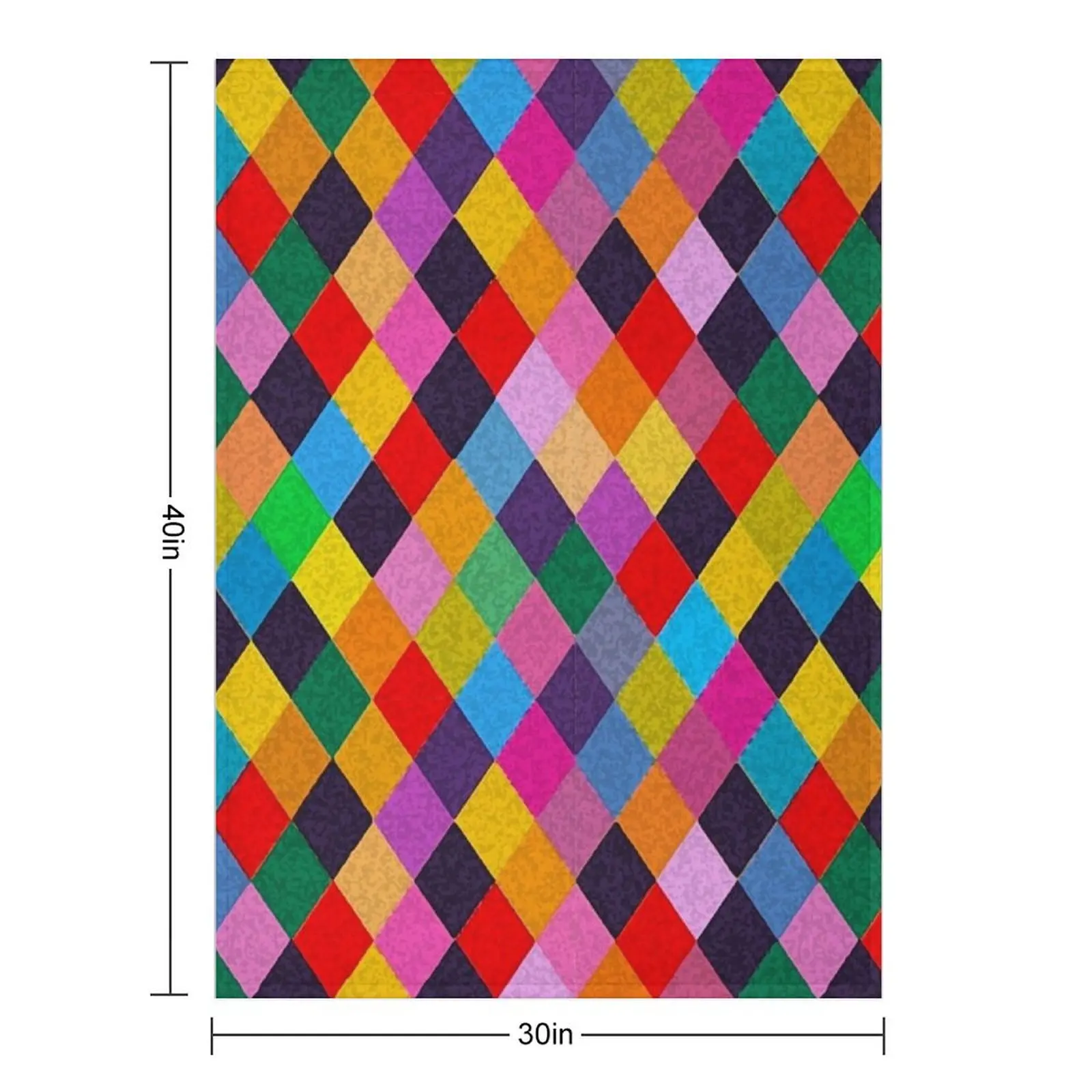 MARDI GRAS HARLEQUIN PATTERN Colorful Rhombi by Bulgan Lumini Throw Blanket Extra Large Throw Soft Beds Thins Blankets
