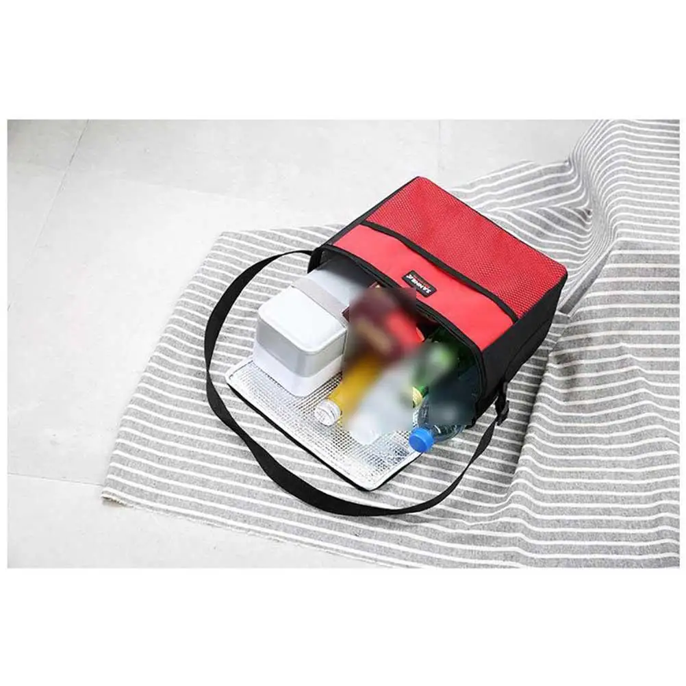 

Oxford Cloth Insulated Lunch Bag Large Opening Waterproof Portable Picnic Carry Case Thermal Food Cooler Ice Bag Outdoor Travel