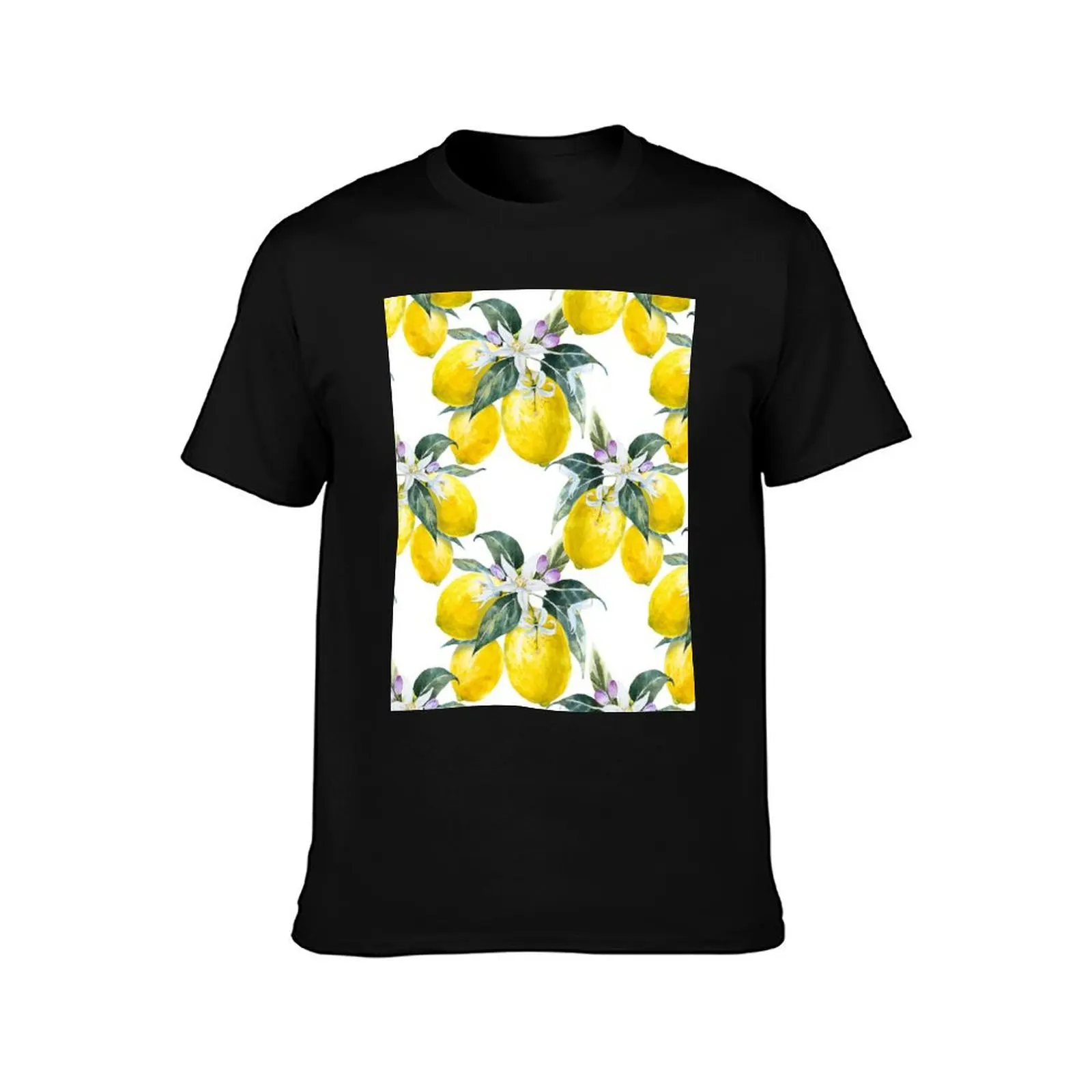 French Citron (Lemon) Design - A Fresh Lemon Scented print - Popular on the Mediterranean T-Shirt Casual Everyday Wear T-Shirt
