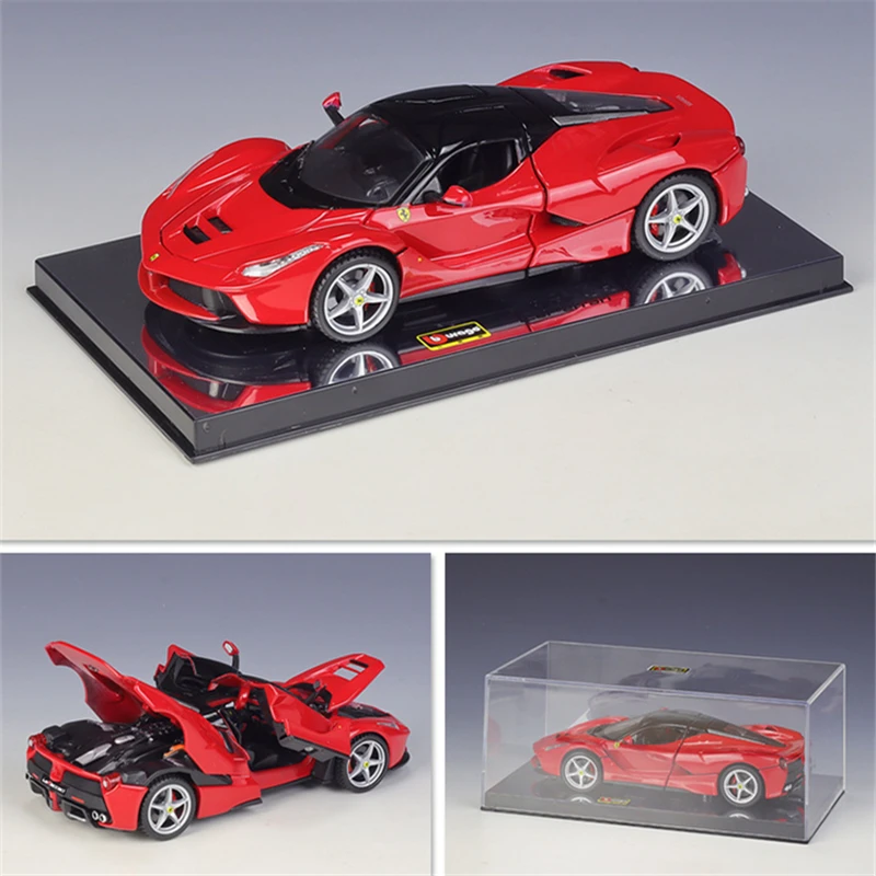 Bburago 1:32 Ferrari LaFerrari Alloy Sports Car Model Diecast Metal Vehicles Car Model Simulation Sound and Light Kids Toys Gift