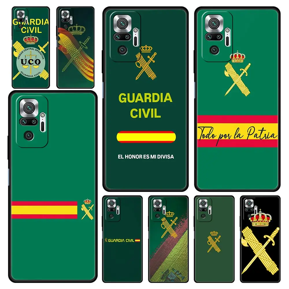 

Phone Case Cover for Redmi 14C 13C Note 15 14 13 12 10 11 Pro Plus K40 5G Shockproof Soft TPU Shell Spanish Guard Emblem Civil