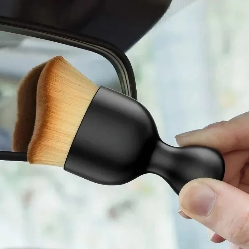 Car Interior Cleaning Tool Artificial Car Brush Crevice Dusting Detailing Car Air Vent Cleaning Soft Brush with Casing