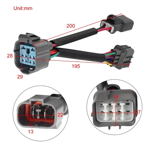 Imagen 2 del producto Arnés de puente adaptador distribuidor OBD1 a 10 pines OBD2 para Honda Acura Integra 1992-1995 Civic 1996-1998