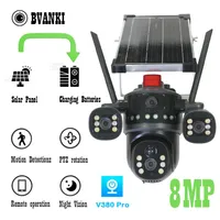 V380 Pro Low Power Ip Camera WiFi 8MP 4g Wifi Waterproof Outdoor Wireless Security WiFi Camera Surveillance Solar Energy Camera