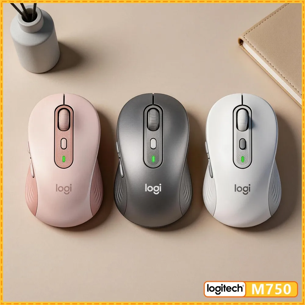 Logitech M750 Signature Mouse - Recycled Build, Custom Side Buttons, 4000 DPI, 10M Range, Travel Friendly