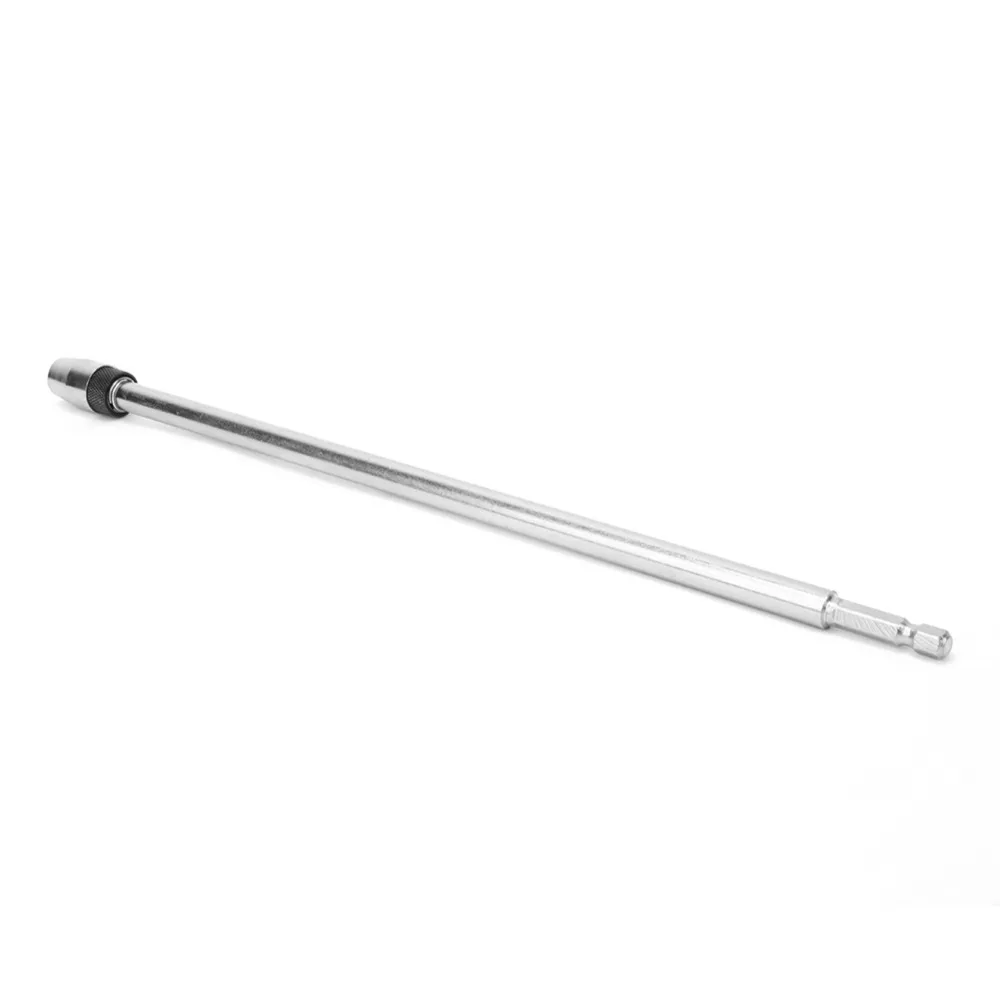 

Magnetic Screw Bit Holder Silver Carbon Steel Quick Release Magnetic Bit Holder 1/4 Inch Hex Shank 12 Inch Length/300mm Length