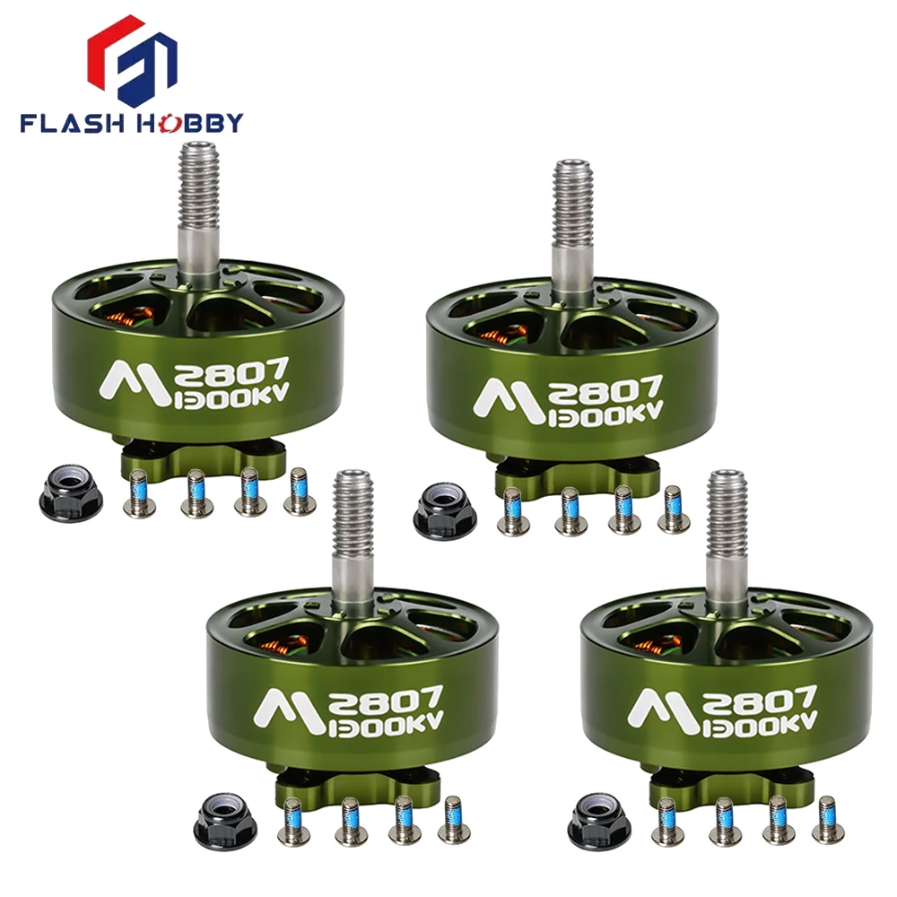 

4pcs/lot Flashhobby Mars 2807 KV1300 3-6S 5mm Shaft BLDC Motor For RC FPV Freestyle Drone