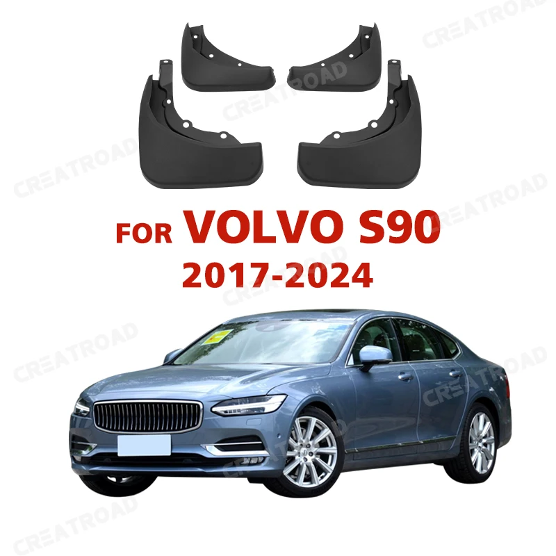 Styled Molded Car Mud Flaps For Volvo S90 2017 - 2024 Mudflaps Splash Guards Mud Flap Mudguards Accessories Car Styling