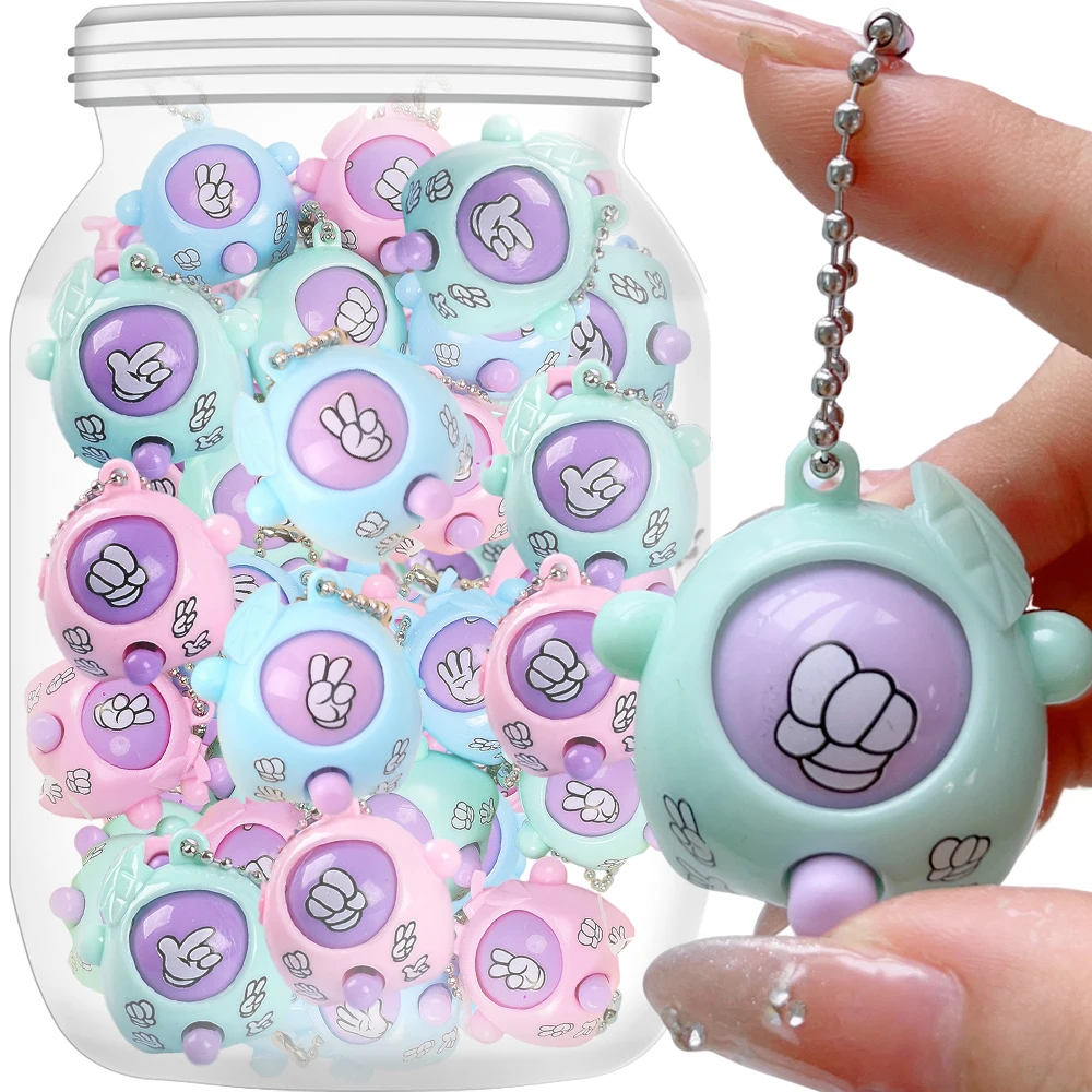 1/30pcs New Key Chains Rock Paper Scissors Guessing Egg Keyring Kids Birthday Wedding Party Guest Gifts Bag Car Funny Keychain