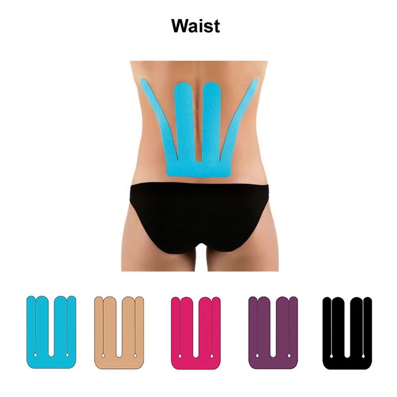 Cinta de kinesiología atlética precortada, cinta deportiva especial para rodilla, cintura, espalda, cuello, recuperación muscular, alivio del dolor,