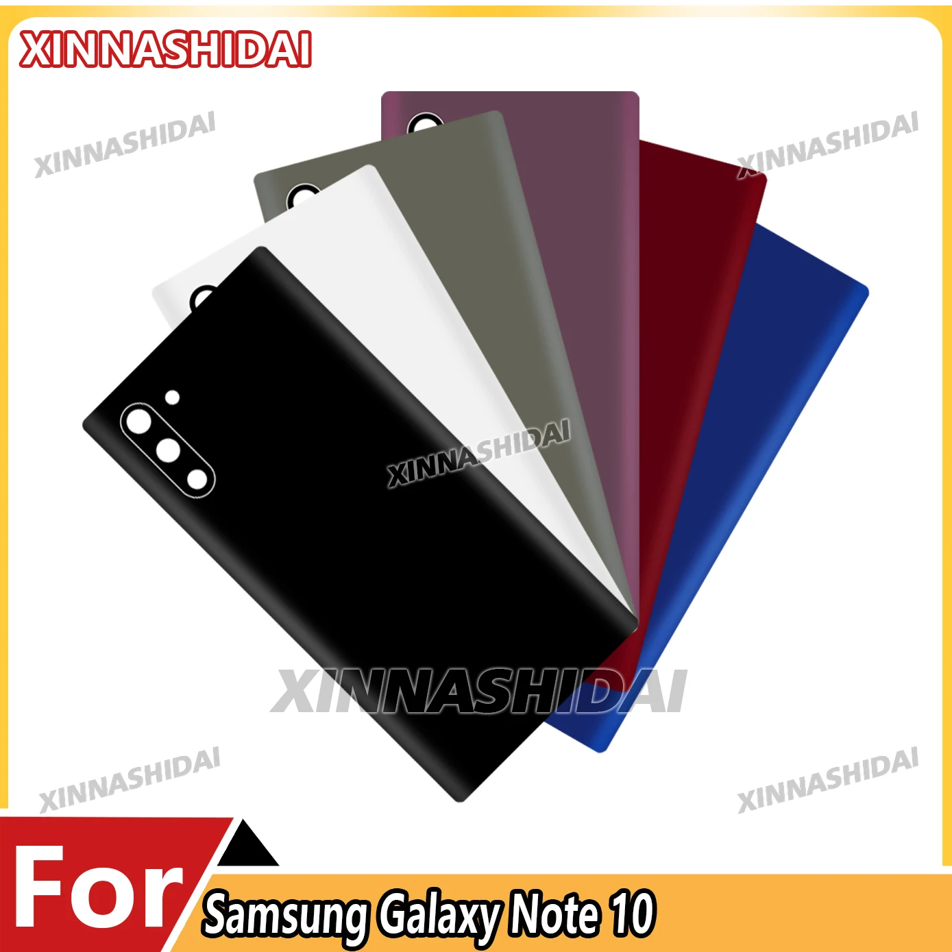 Batterie-Rückseite für Samsung Galaxy Note 10, Batterie-Rückseite, Glasscheibe, hintere Tür, Gehäuse, Objektiv ersetzen