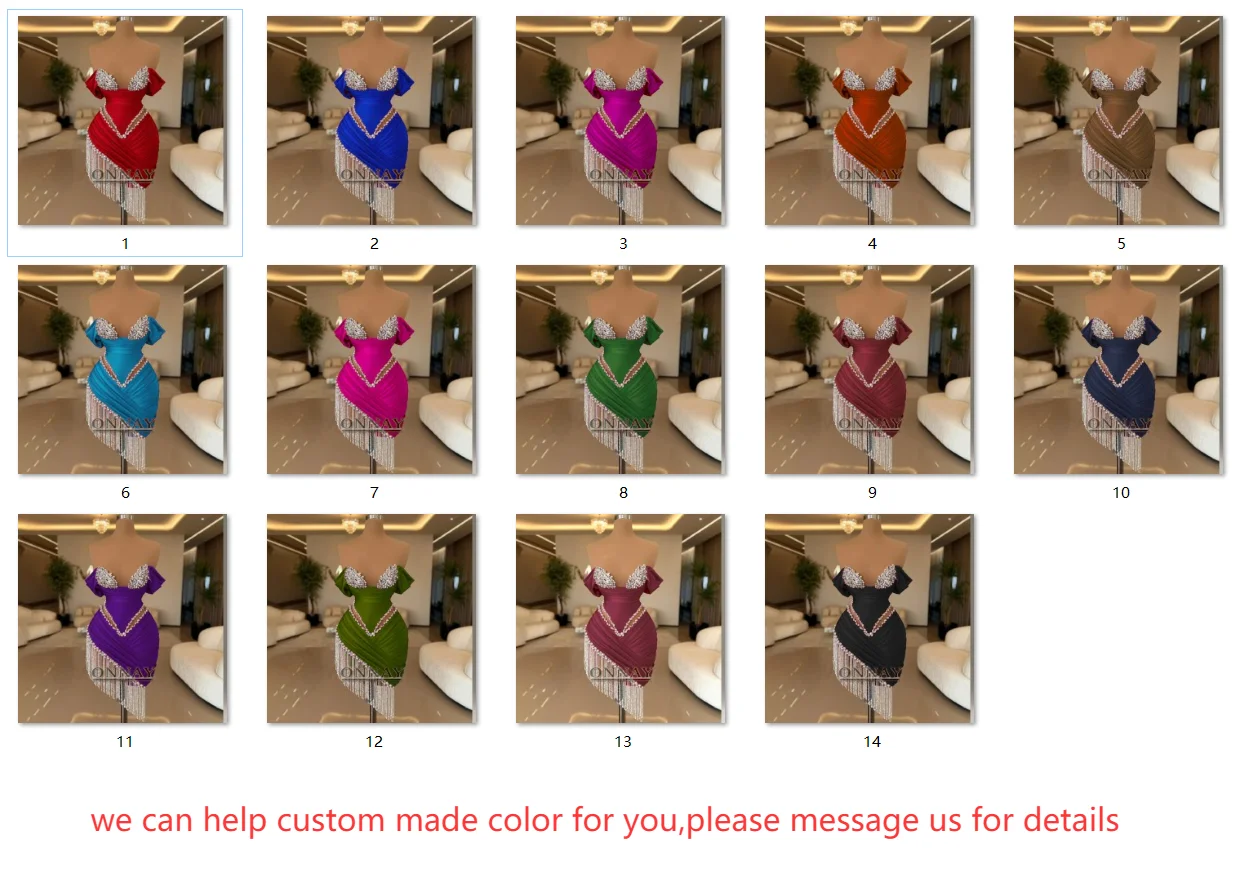 

Luxury Bodycon Homecoming Dresses Mini Tassel Saudi Arabric Pearls Cocktail Prom Party Gown Vestidos De Noche Customized