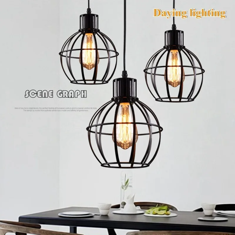 Vintage Industrial Ceiling Lamp Shade Modern Ceiling Light Retro Loft Plafonniers for Living Room Kitchen Home Decor lampara led