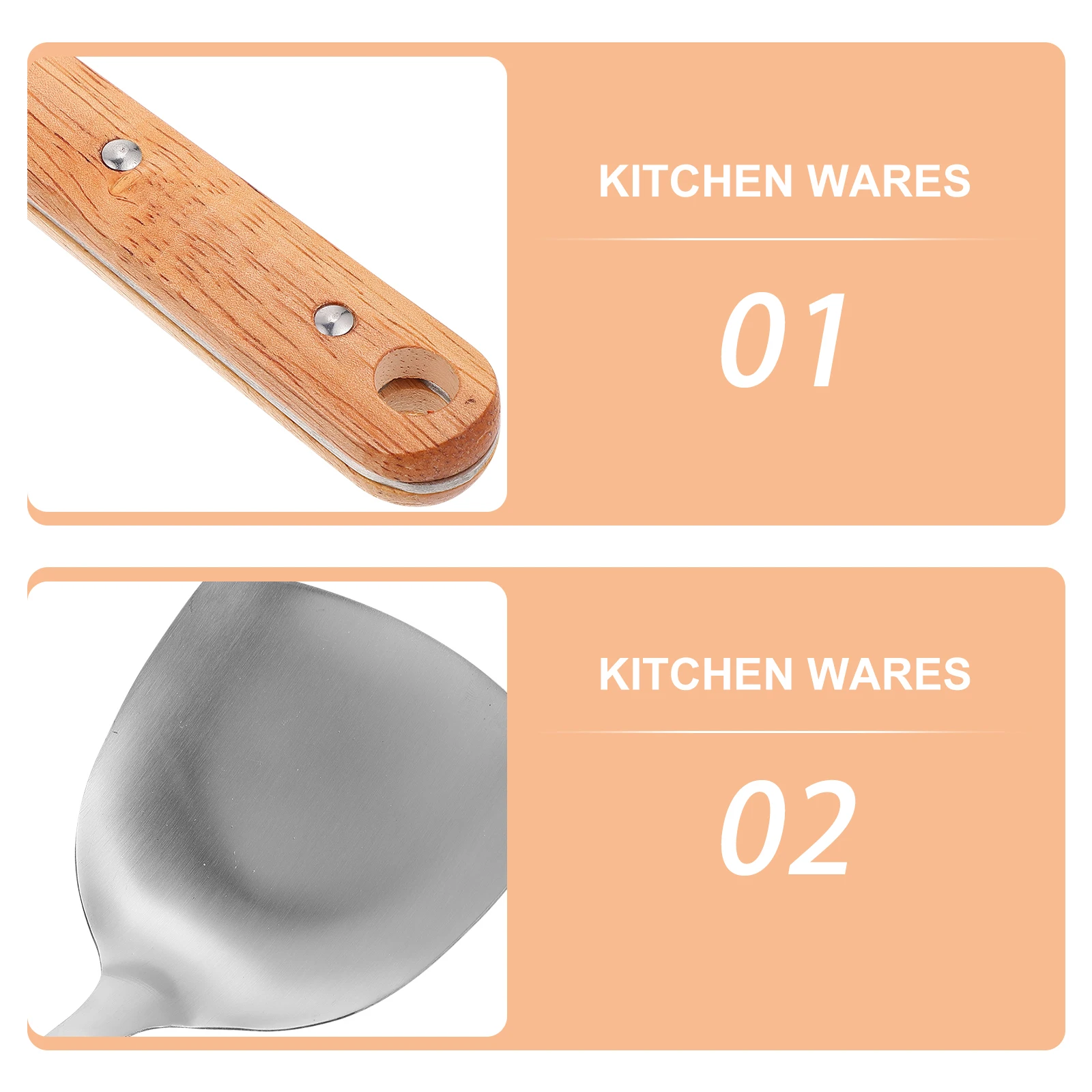 

Stainless Steel Kitchenware Set 5pcs Cookware Tools Spoon Shovel Utensils Corrosion Resistant Hanging Hole Smooth Handle