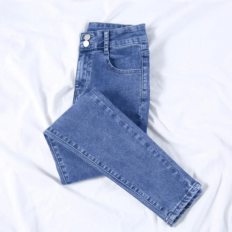 Vintage Skinny Stretch Pencil Jeans Women Casual High Waist Streetwear Denim Pants Spring Fall Vaqueros Korean Kot Pantolon New