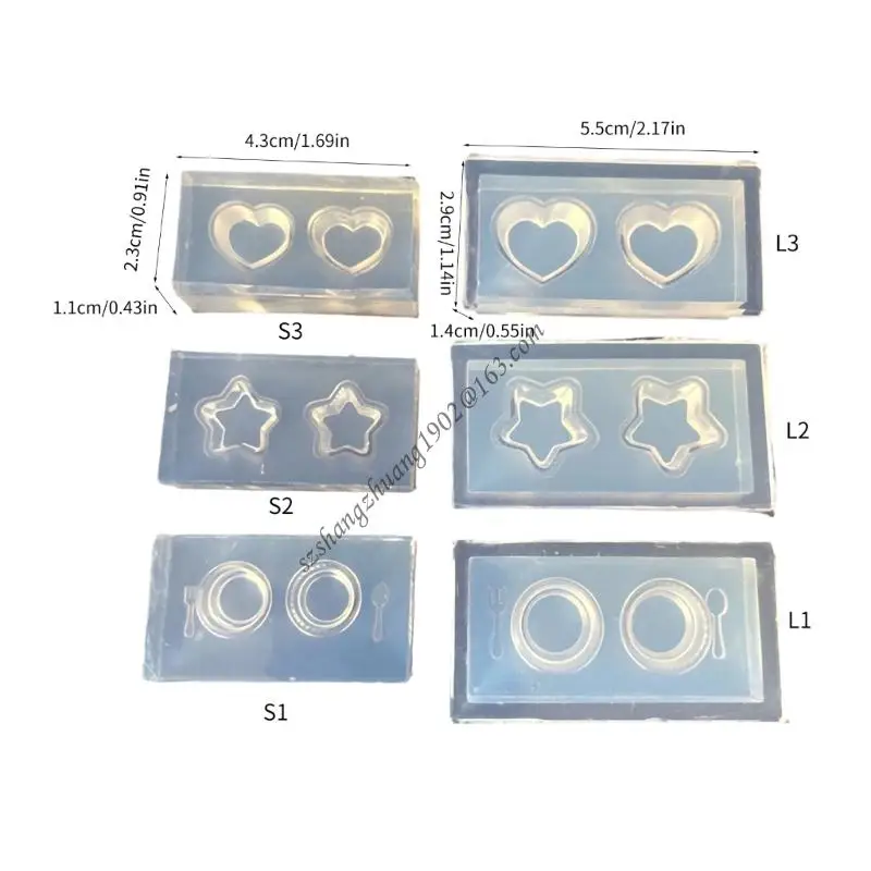 Moule silicone Q6RB Moules plaque fruits d'argile moules flexibles divers bols