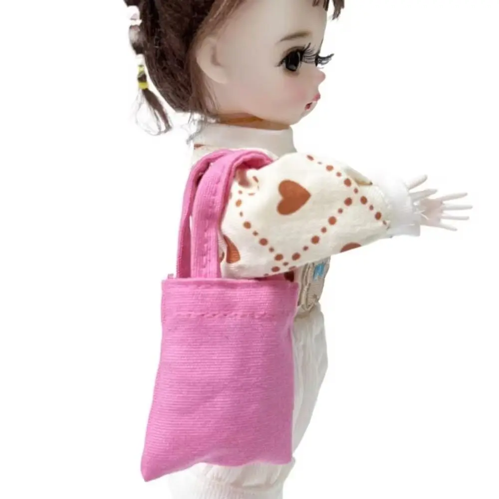 Changing Dressing Doll Canvas Bag Handmand Doll Backpacks Doll Handbag Multicolor Decor Toys Miniature Doll Bag Photo Props