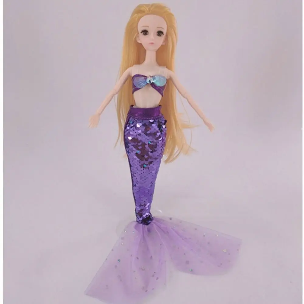 Crossdress fiaba per bambola 1/6 coda di sirena abito da sposa bambola vestiti cosplay set di vestiti per bambole a sirena
