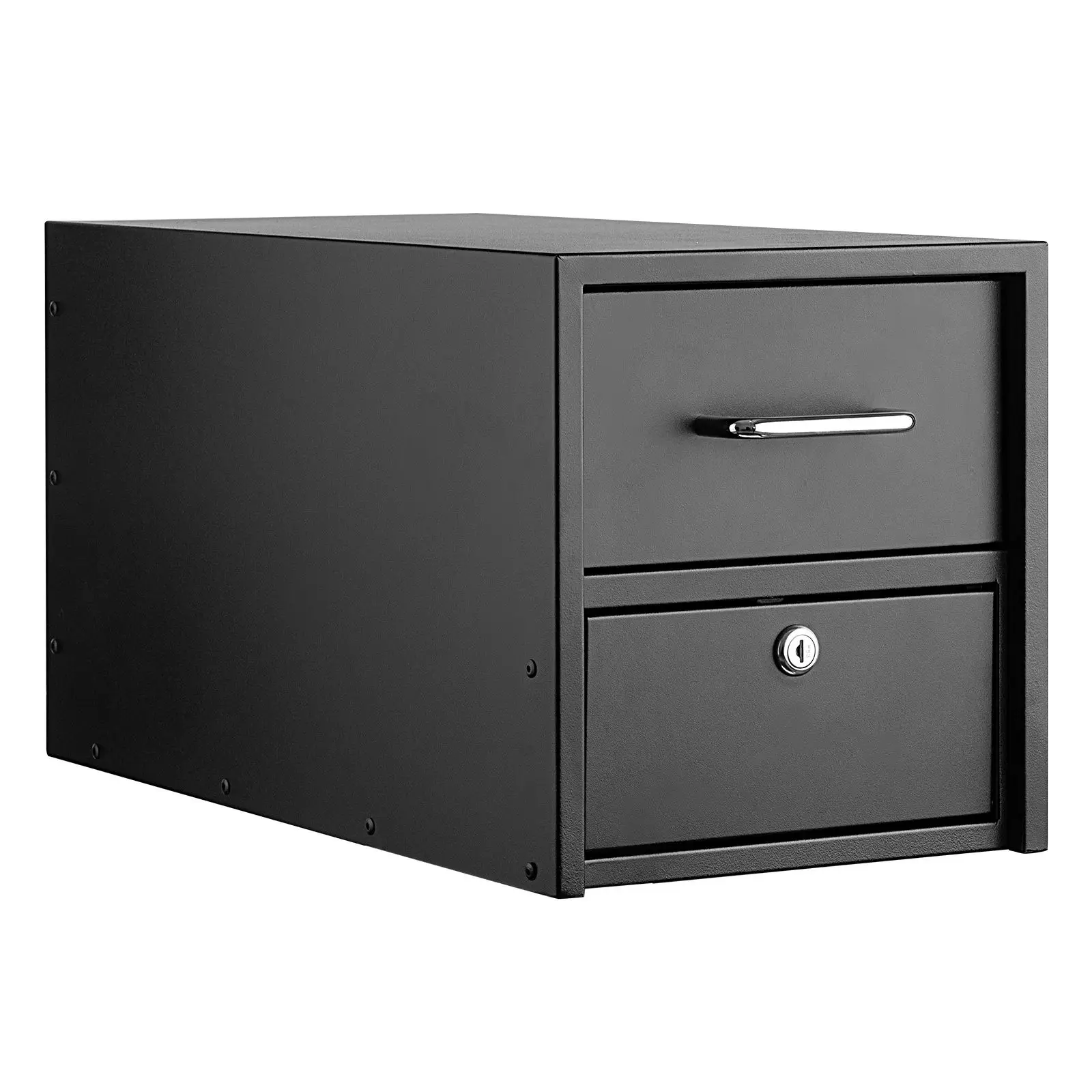 Post Mount Mailbox, Anti-Pry & Anti-Theft Mailboxes for Outside, Heavy Duty Lockable Mail Box with Magnetic Door, Weather-Resistant Metal Post Box for House Outside 21.06 x 10.63 x 11.22 in