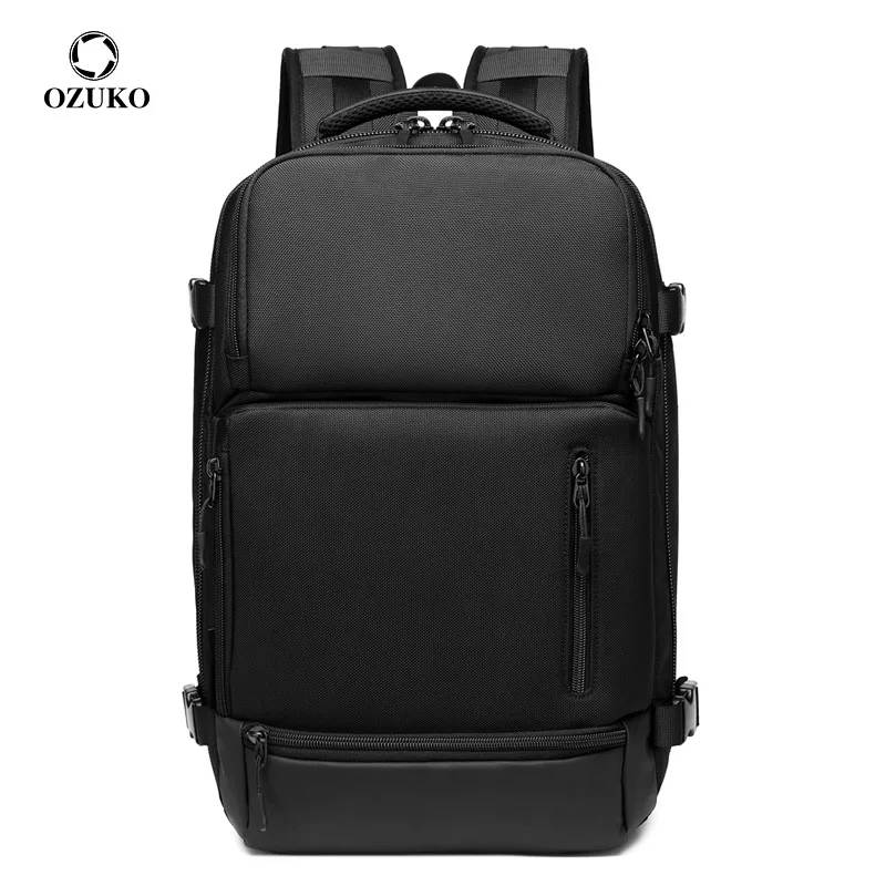 OZUKO Design Large Capacity Men Backpacks 15.6" Business Laptop Backpack USB Charging Waterproof Travel Male Luggage Bag Mochila