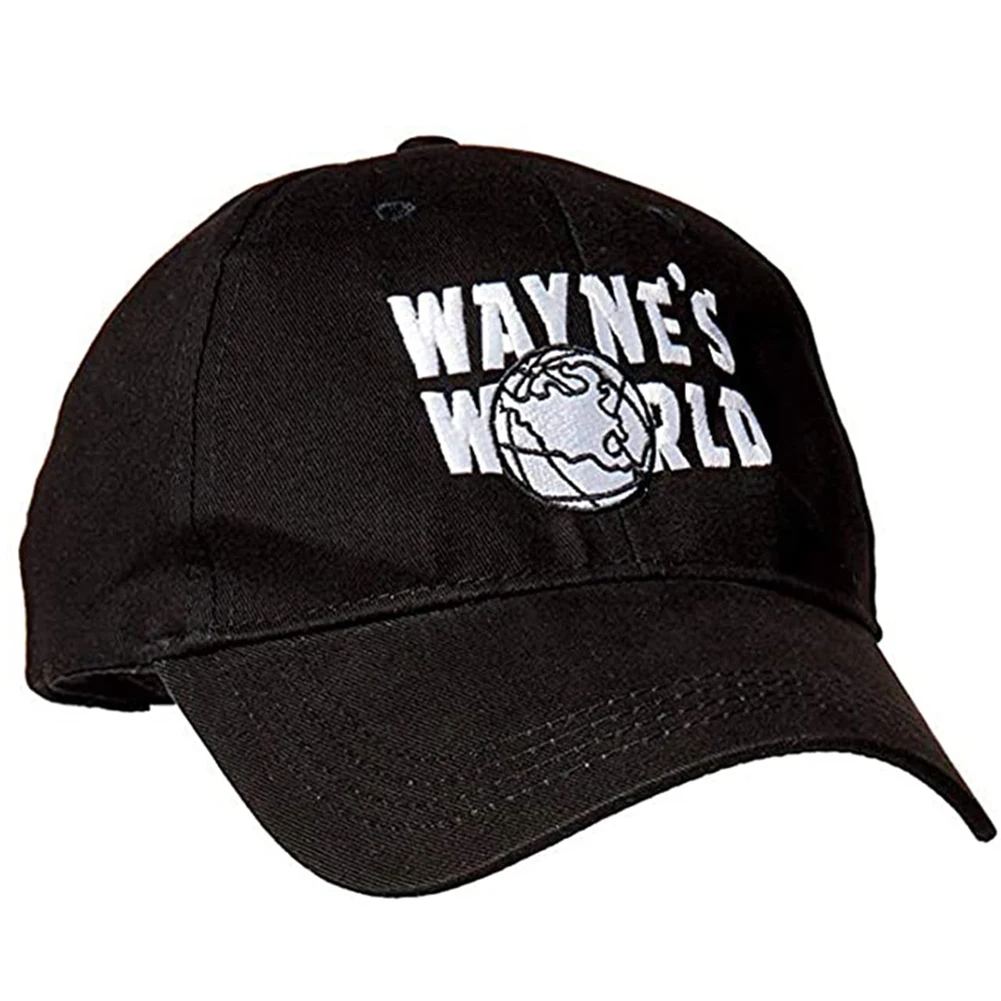 Wayne Cap Game Wayne's World Cosplay Costume Accessories Men Women Black Embroidered Baseball Caps Sports Casual Sun Hat Fashion