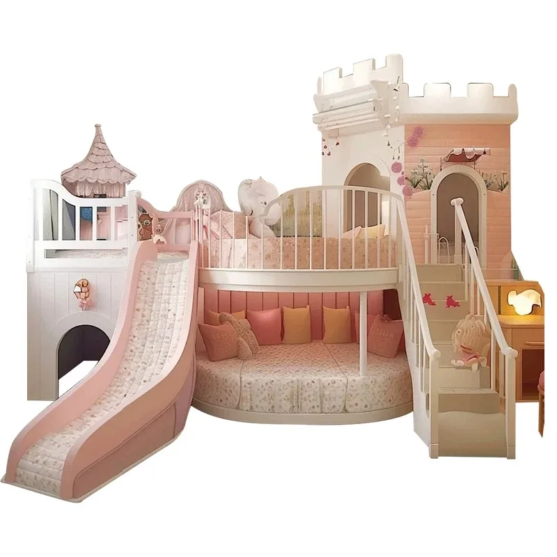 

Luxury Princess Castle Bed Children's Room Full House Custom Furniture Tree House Bed Kid's Bunk Beds Kid Room Literas Boy Room