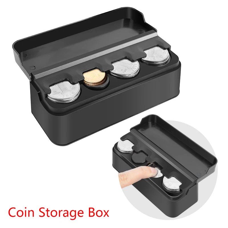 Car Storage Coins Purse Savings Box For Euro Coin Bank Coin Holder Case Plastic Wallet Holders Safe Money Boxes Cash Organizer