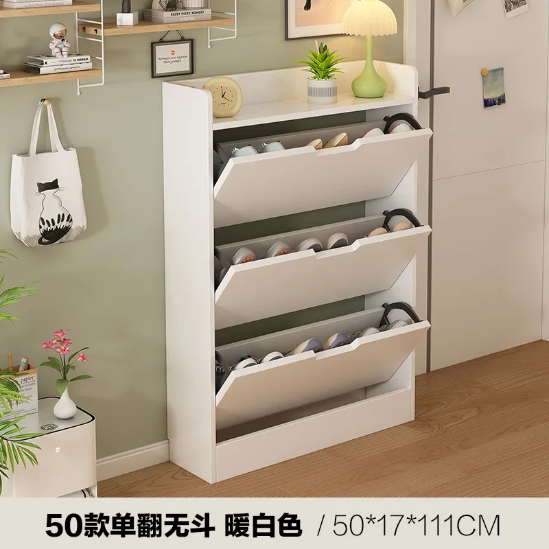 AOLIVIYA خزانة خذاء قابلة للطي رفيعة للغاية مدخل الشرفة رف الأحذية المنزل بسيط الوجه دلو خزانة التخزين