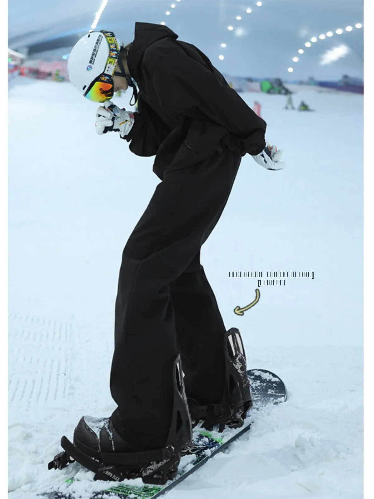 

Men's Winter Fce Lined Nylon Climbing Pants Waterproof Windproof Outdoor Snow Skiing Straight Leg Trousers Youth Active Sle