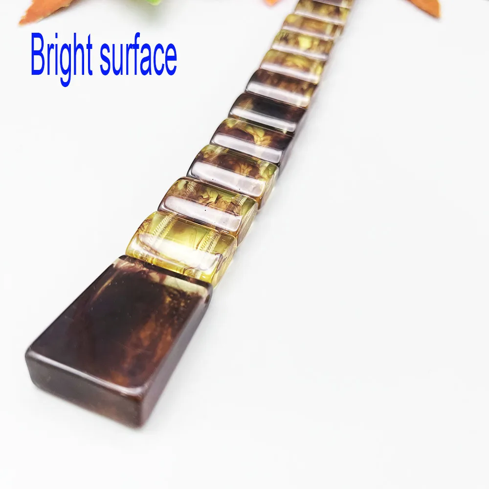 NJ120NEW CHETKI تقليد العنبر سطح مشرق كتلة ثلاثية الأبعاد الراتنج الإصبع الضغط طوي الدورية الصلاة التأمل المسبحة #3