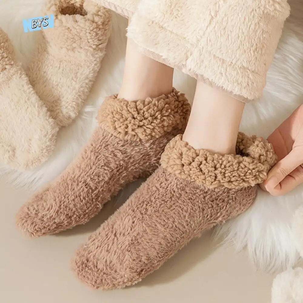 

Hosiery Berber Fleece Sleeping Socks Keep Warm Night Wear Floor Socks Soft Solid Color Winter Foot Covers Indoor
