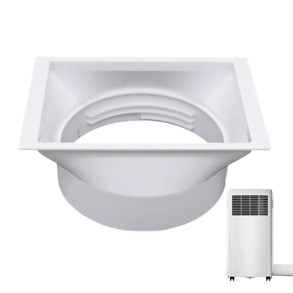 AC Vent Adapter Portable AC Hose Connector Window Vent Connector Clockwise Thread Exhaust Hose Coupler Rotatable ABS
