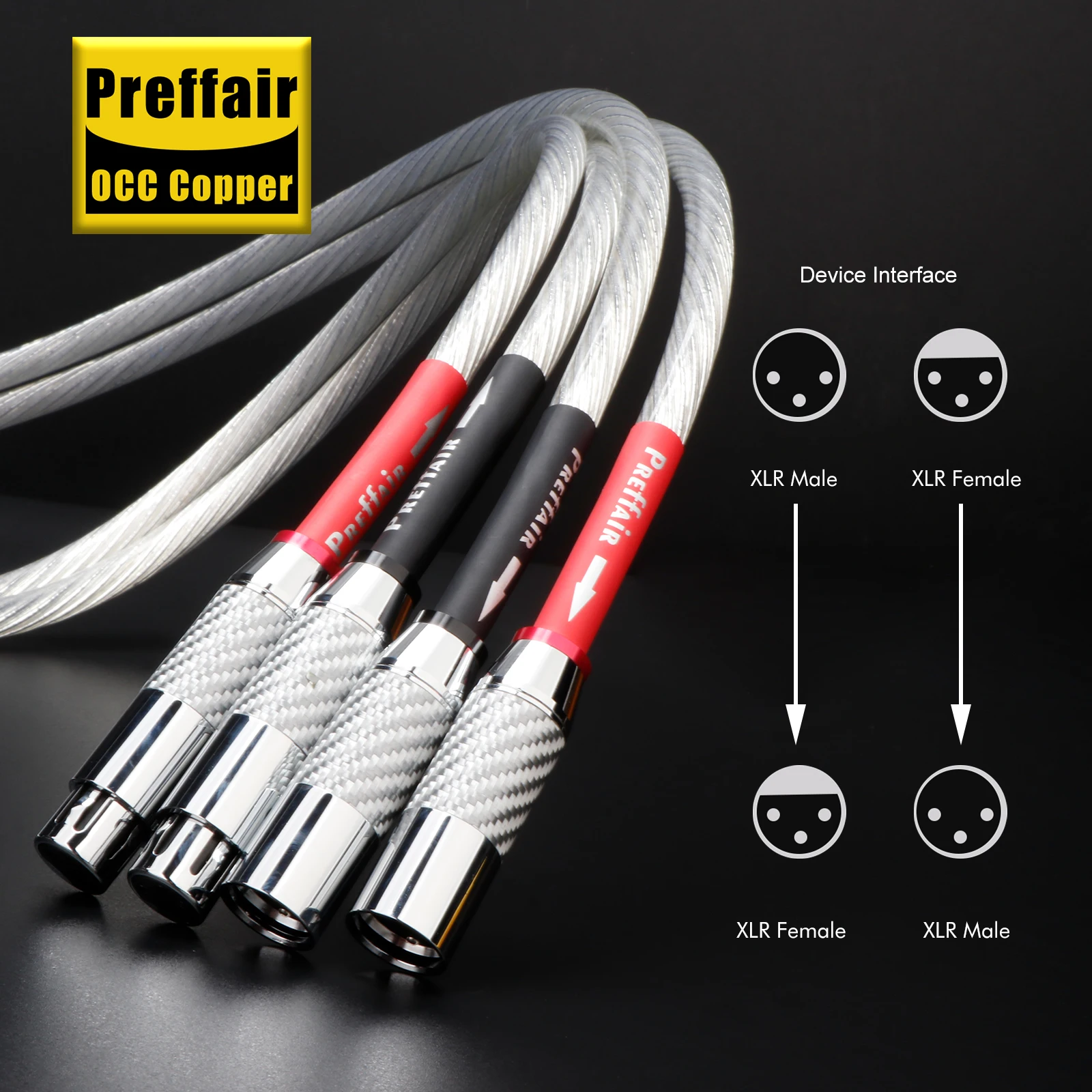 

Hi-end OCC silver plated xlr cable 3PIN XLR Balanced cable hifi audio XLR to XLR cable speaker extension interconnect cord