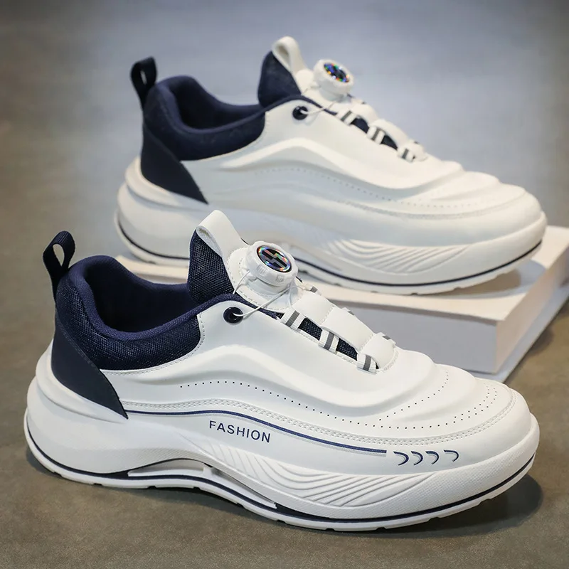 Men's Shoes New Fashion Breathable Non-slip Wear-resistant Outdoor Casual Rotating Buckle Sports Sneakers