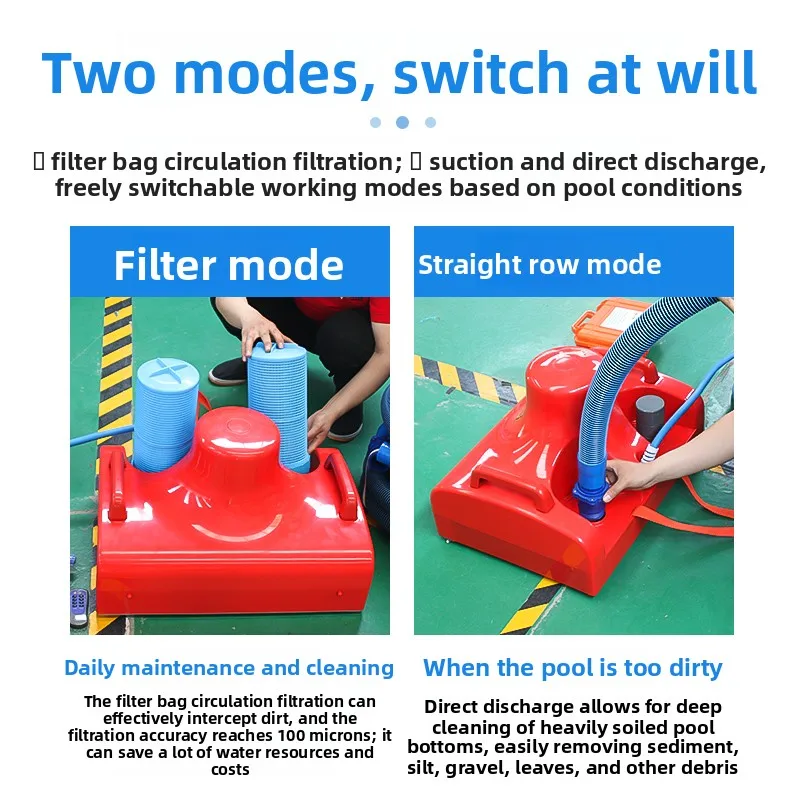 YJQ swimming pool sewage suction machine Automatic underwater vacuum cleaner Pool bottom cleaning mud suction equipment