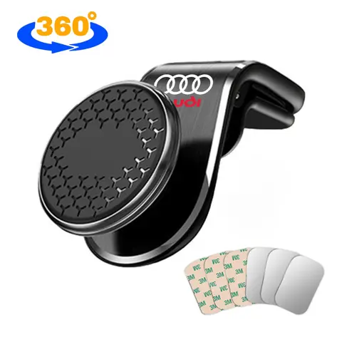 아우디 A6 C5 C6 C7 C8 A4 B5 B6 B7 B8 B9 S3 S4 S5 Q3 8U Q5 8R Q7 Q8 TT Sline 용 자기 자동차 전화 홀더 에어 벤트 클립 마운트
