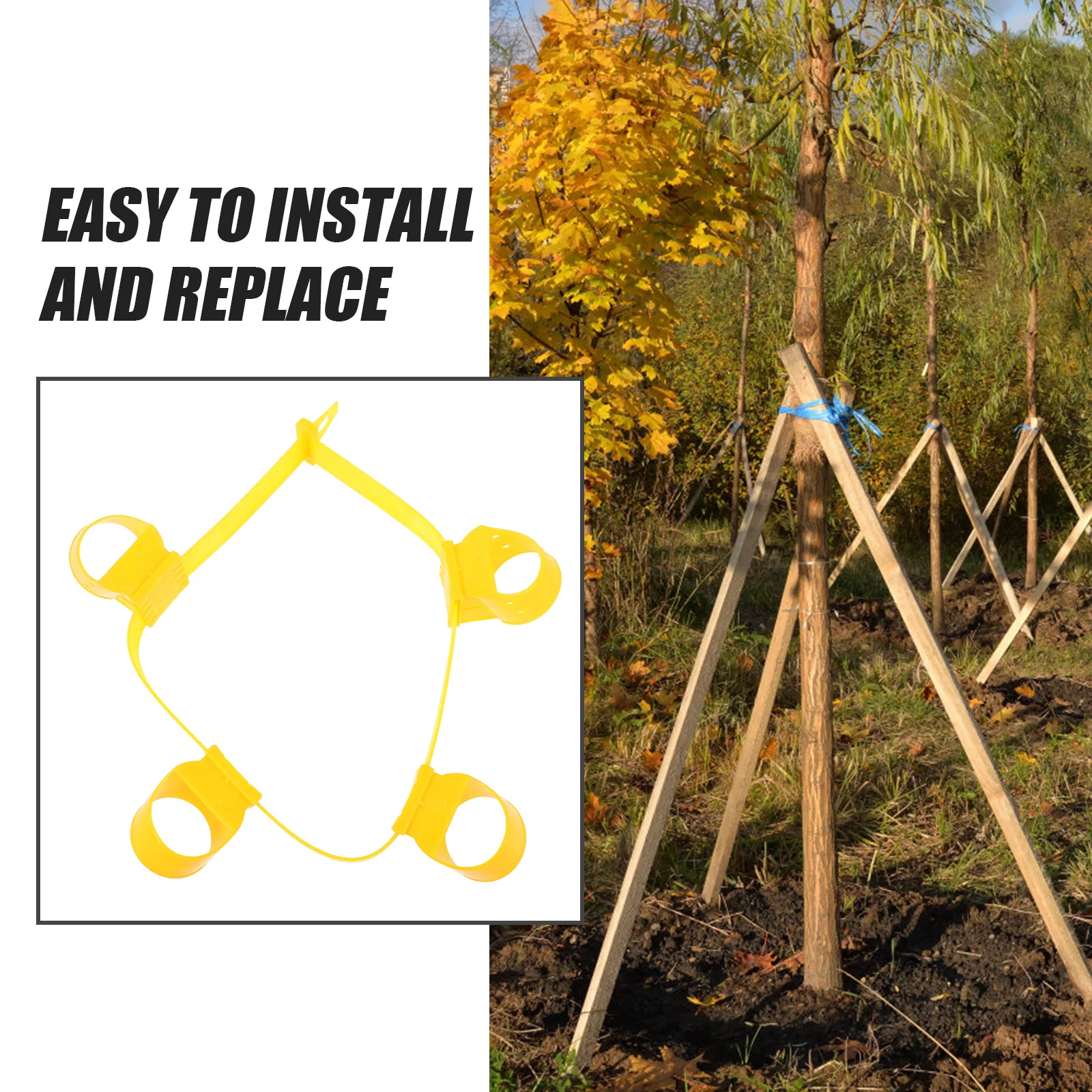 

1 Set Support Fixator Durable Plastic Garden Tool For Stabilizing Trees Plants Outdoor Landscape Use Tree Staking Plant Support