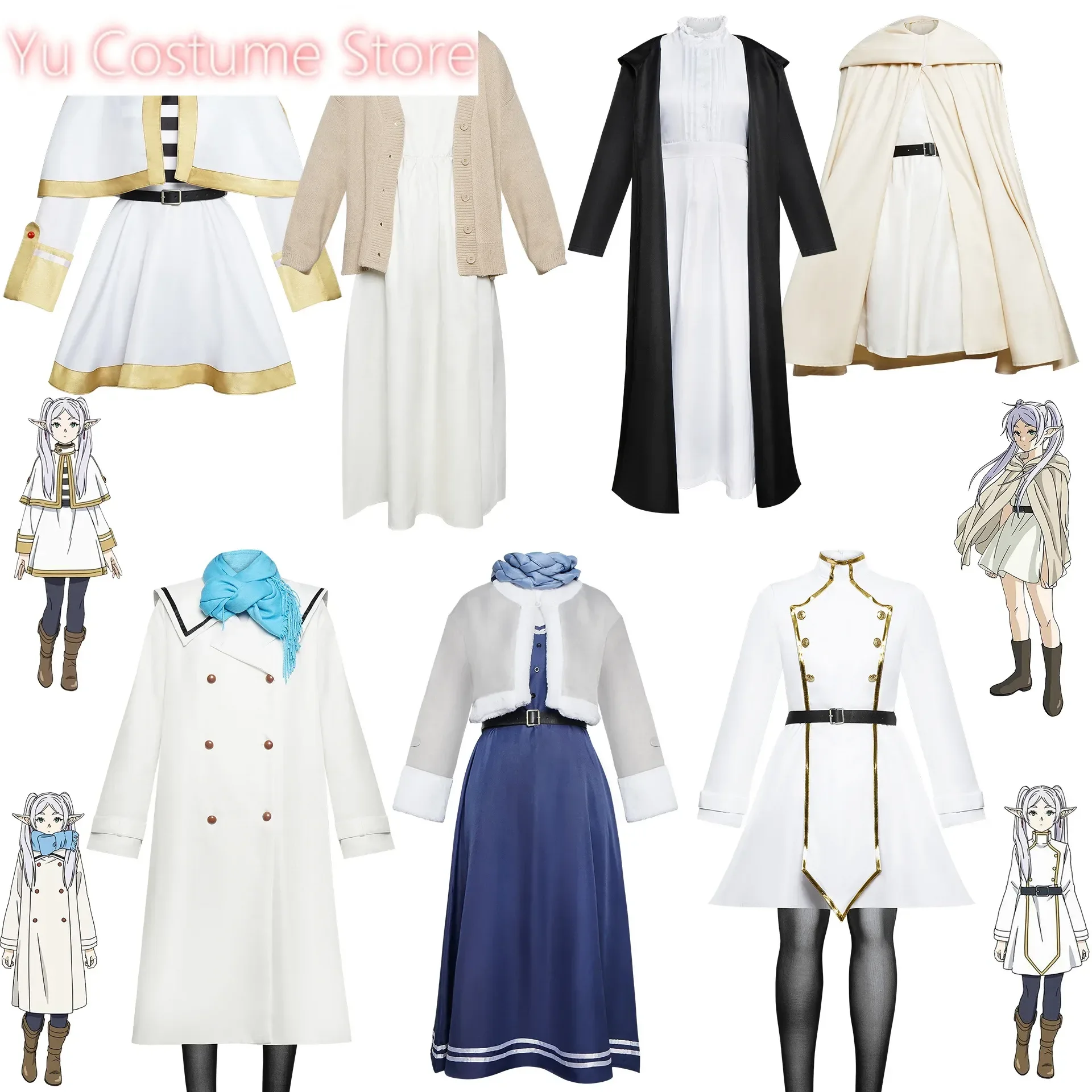 

Аниме Frieren At The Funeral Косплей Костюм Frieren Heiter Himmel Косплей Униформа Необычная Ведьма Белый Костюм Эльфийские Уши Женщины Мужчины 2025