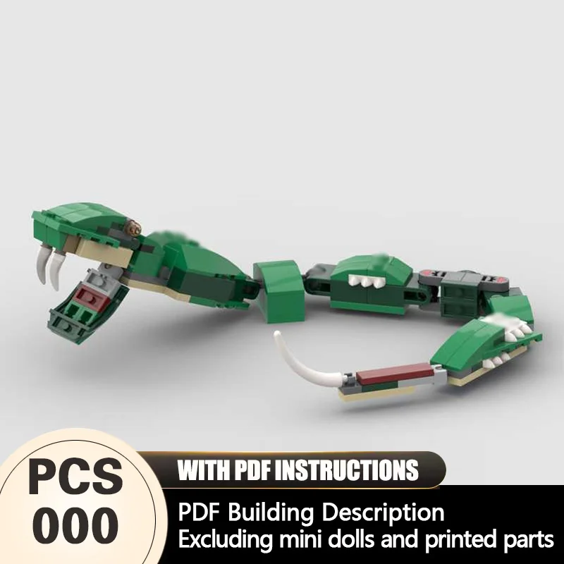 

Creators Animal Series Model MOC Building Bricks Legless Reptile Modular Technology Gifts Holiday Assemble Children Toys Suit