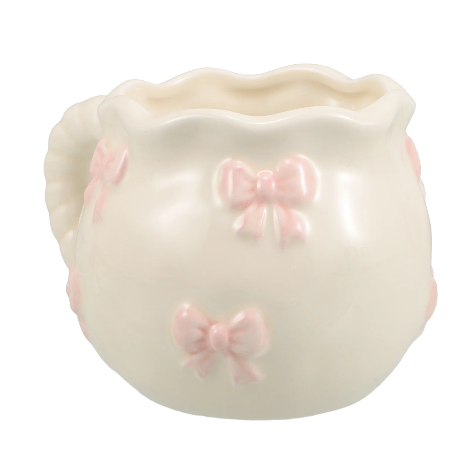 

Unique Bowknot Ceramic Coffee Mug Creative 3D Bow Design Tea Cup Novelty Office Home Gift Animal Coffee Mug Cute Cup