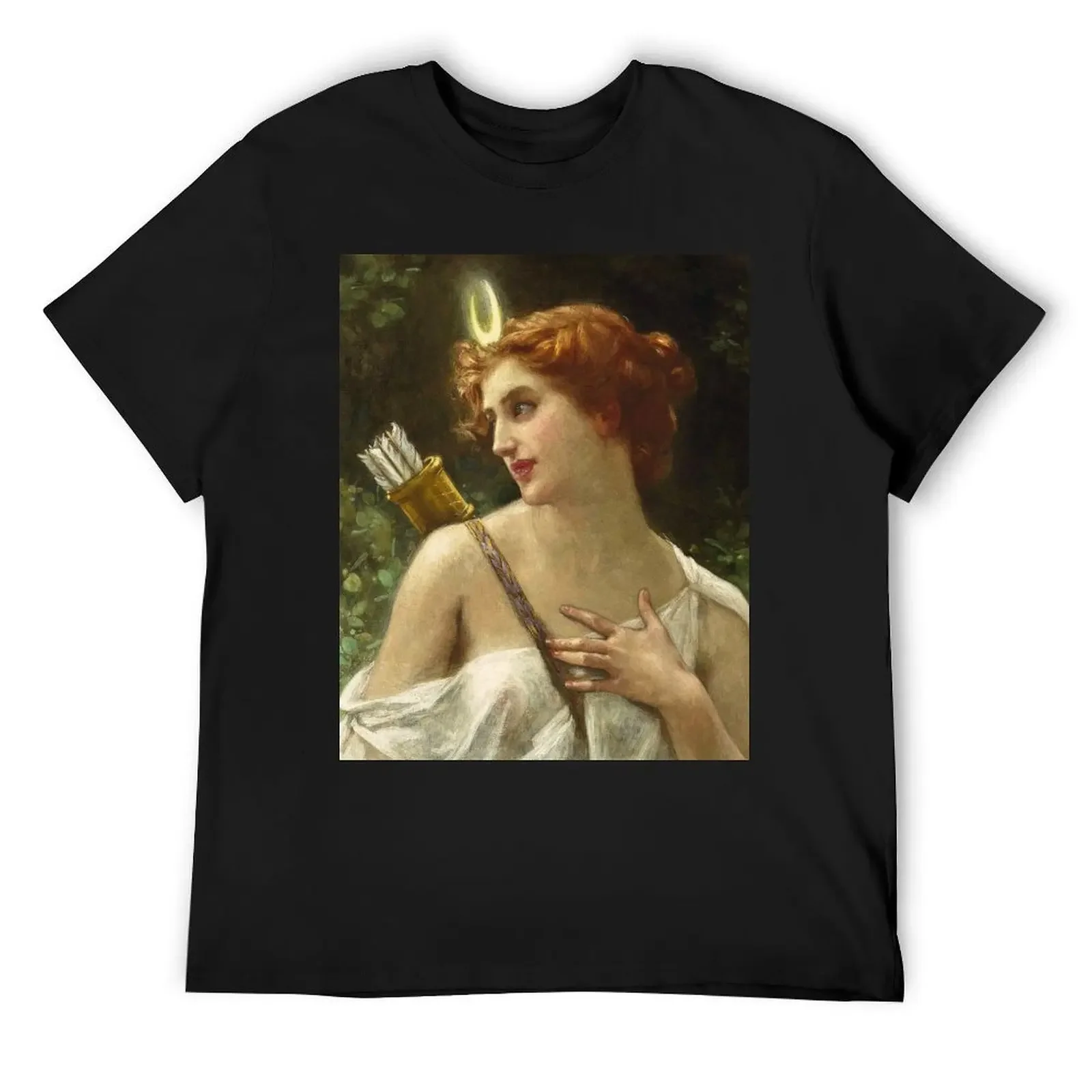 Diana the Huntress by Guillaume Seignac (1870-1924) in HD T-Shirt anime stuff sweat men graphic t shirts