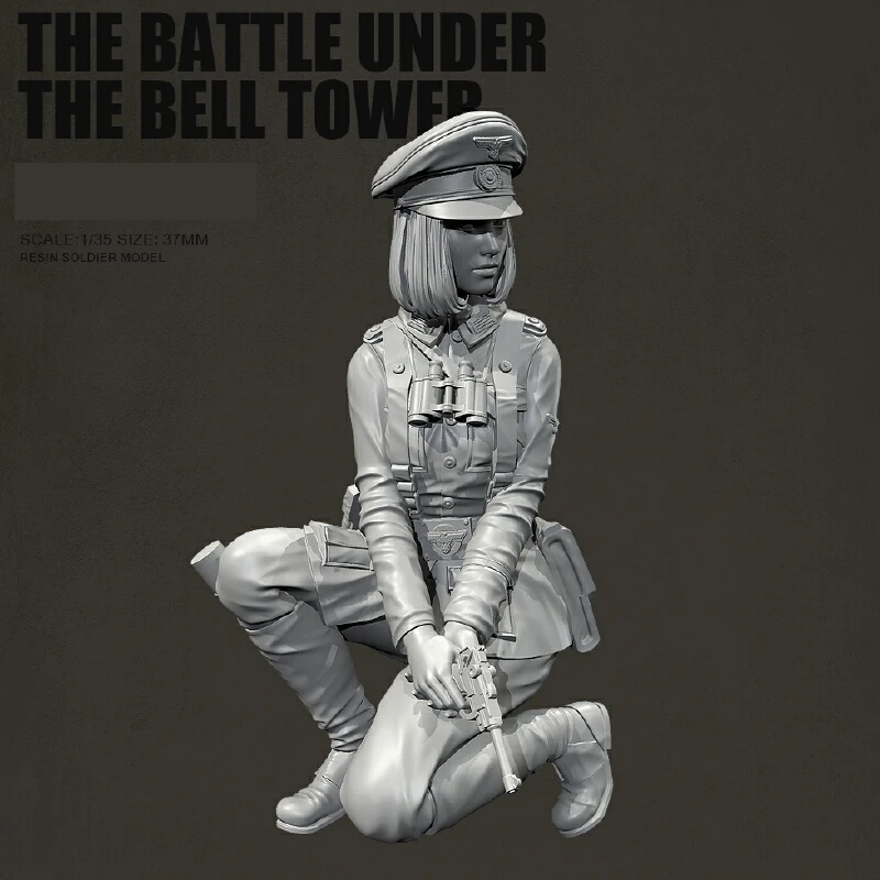 

1/35 European Female Soldiers In Combat Resin Model Figure Gk Micro Miniature 3d Printed White Model Toy Unassembled And Unpaint