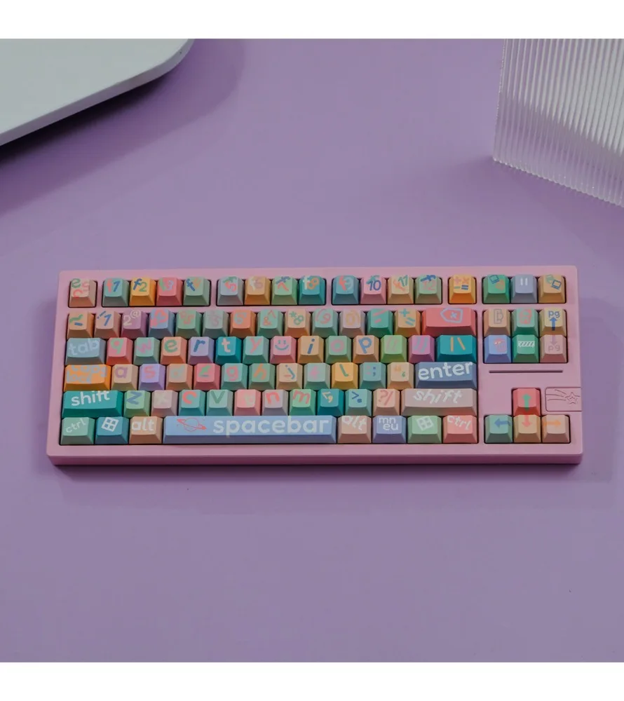 Sublimation mechanical keyboard cap wooting drunk deer pink big character keycap PBT original factory highly personalized