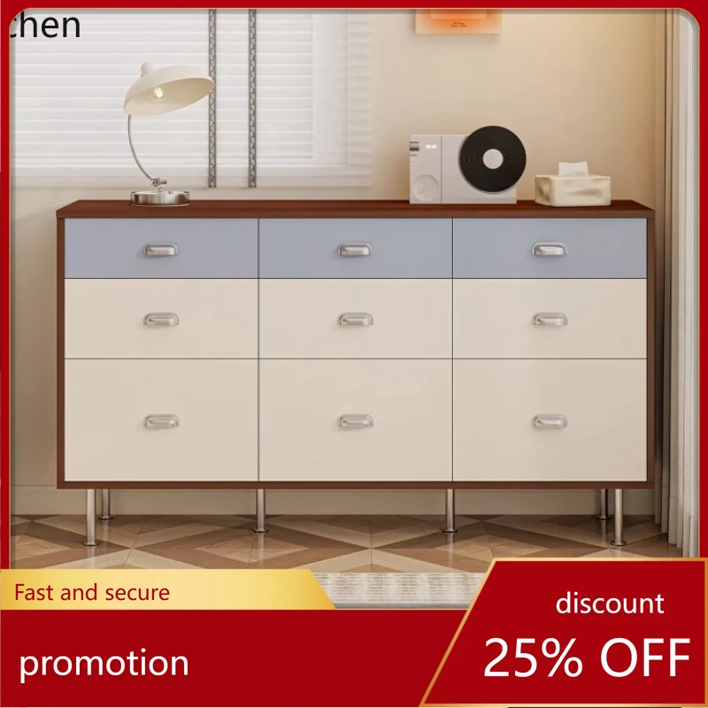 HXL Chest of Drawers Bedroom Solid Wood Bedside Cabinet Simple Wall-Mounted Storage Drawer Cabinet