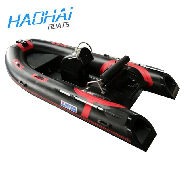 13ft 3.9m Double Model Hypalon Inflatable Boats 1.2mm Fiberglass and PVC Rib Motor Boat With Deep V Hull for Outdoor Fishing view 4