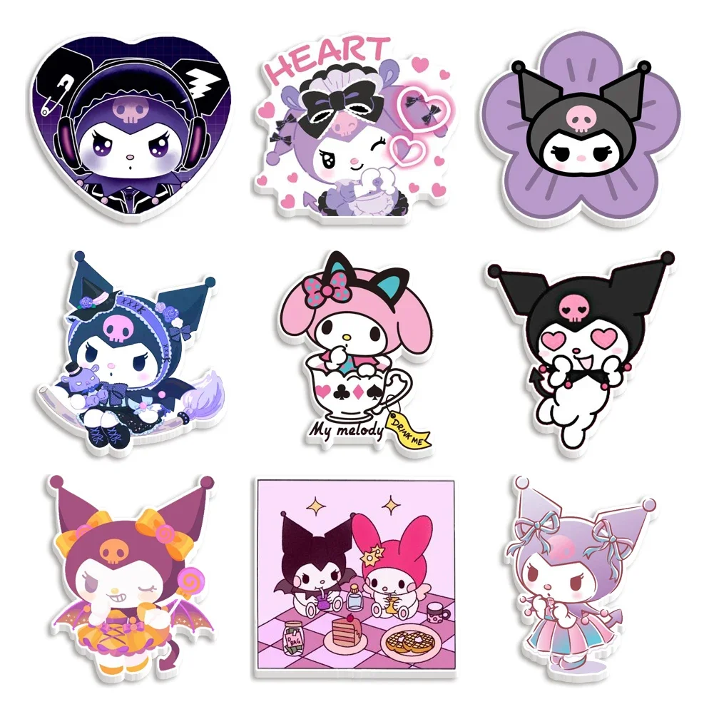 

Japanese Cartoon Sanrio Kuromi Flat Resin Planar Resin DIY Earrings Home Phone Case Bag Accessories 30 Pieces/Lot