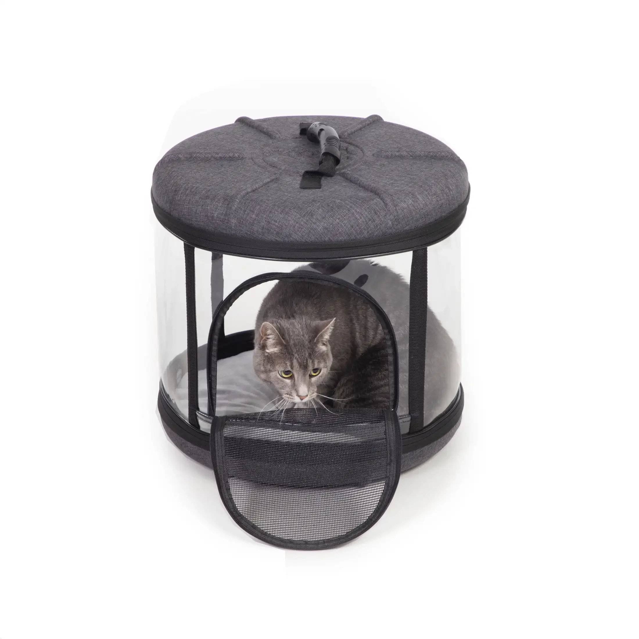 

K&H Pet Products Mod Capsule Soft-Sided Pet Carrier for Cats Clear 17 X 17 X 15.5 Inches