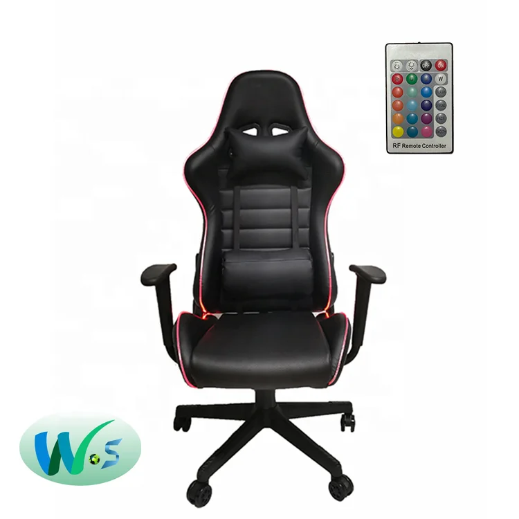 WSS 1002 Shinning RGB LED light with Speaker New arrival hot sale enjoyable GAMING chair computer racing chair For Game Silla